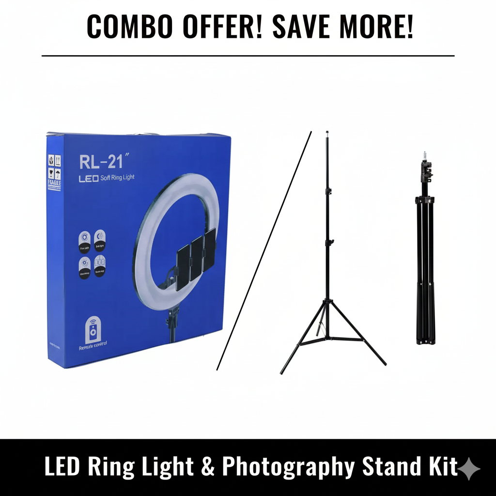 21 Inches RL Brand Ring Light with 6 Feet+ Stand