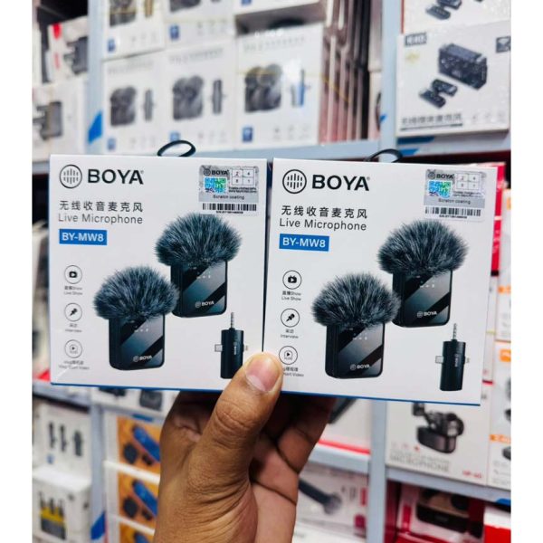 BOYA BY-MW8 Wireless Microphone | 3-in-1 Mode (Noise Free, Reverb, Normal)