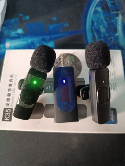 K35 Wireless Duel Microphone 2.4Ghz Smart Noise Cancelling Android Mobile 3.5mm Mic - Image 4