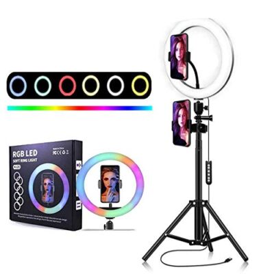 🔴 MJ26 RGB LED Soft Ring Light and stand (10inches)🟡 - Image 3