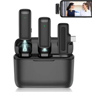 DK11 Dual Wireless Microphone with Charging Case