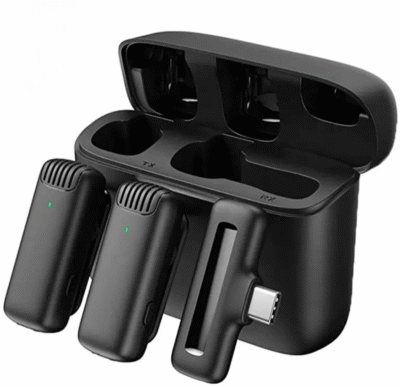 DK11 Dual Wireless Microphone with Charging Case - Image 5