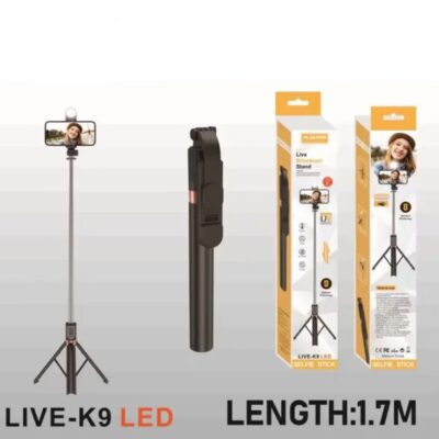 Plokama K9 Pro Double LED Selfie Stick Tripod - Image 4