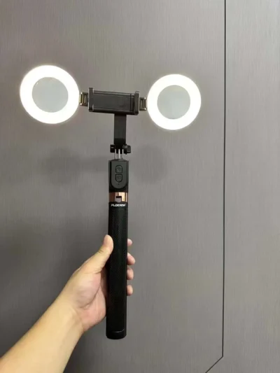 Plokama K9 Pro Double LED Selfie Stick Tripod - Image 5