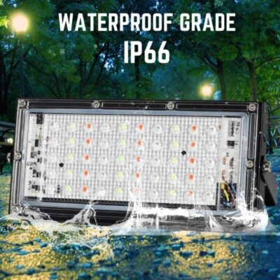 RGB LED Flood Light- Remote Controlled IP65 Waterproof Landscape & Outdoor Lighting (50W, AC220V) - Image 6